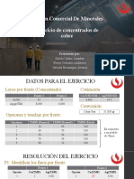 Gestión Comercial de Minerales Ejercicio de Concentrados de Cobre