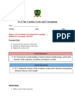 11.4 The Cardiac Cycle and Circulation: Purpose of Assessment: Assessment For Learning Method of Assessment: YES/NO