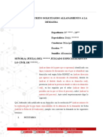 Modelo de Escrito Solicitando Allanamiento a La Demanda