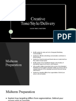Creative Tone/Style/Delivery: Client Brief/ Midterm