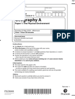 June 2018 QP - Paper 1 Edexcel Geography a GCSE