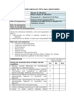 Ssrm-Demonstration Checklist With Oral Questioning