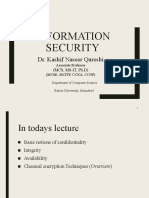 Information Security: Dr. Kashif Naseer Qureshi