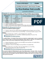 1 EXERCICES La Gravitation Universelle TCSbiof (www.pc1.ma)