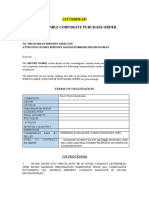 Letterhead Irrevocable Corporate Purchase Order: Date: November 2, 2021