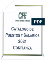 Catalogo de Puestos y Salarios A Nivel Nacional para El Personal de Confianza 2021