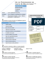 Guia Rápido Criação de Persnagens MUTANTES & MALFEITORES 3ed.