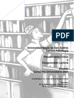Dossier Pensamiento Critico y Comprension Lectura Psicologia 2021 (1)