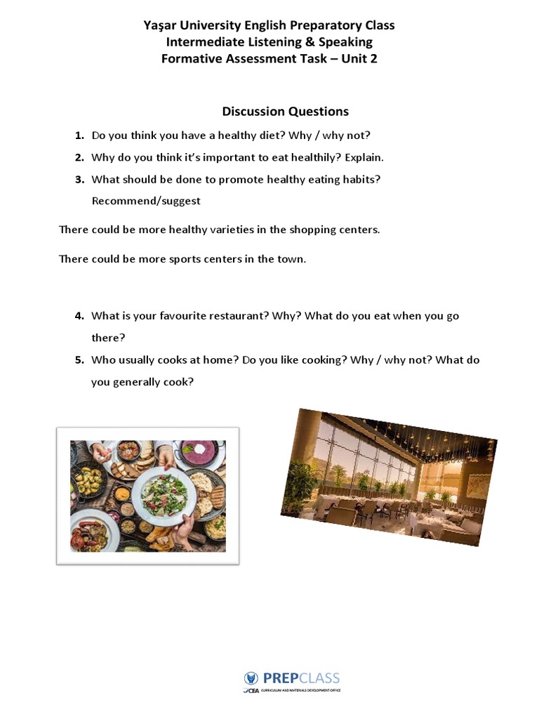 Formative Assessment Task Unit 2 | PDF