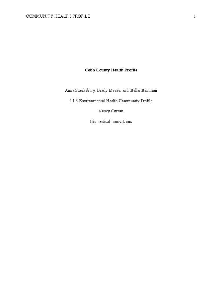 Community Health Report | PDF | Particulates | Air Pollution