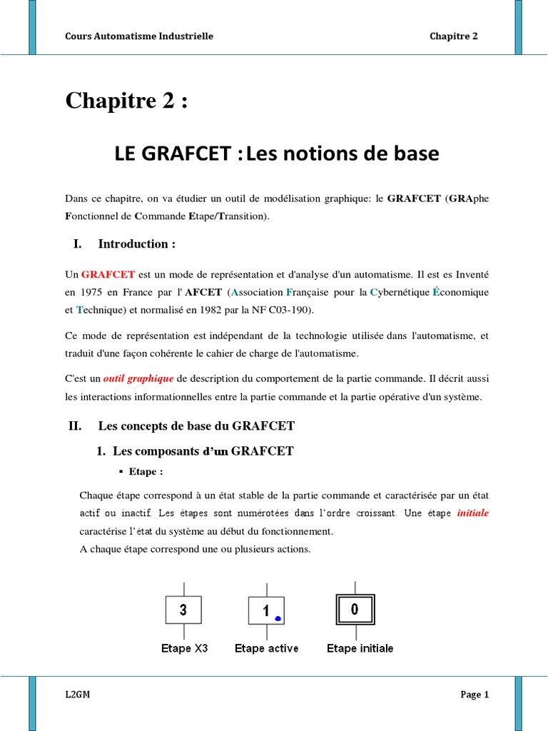 CHAPITRE 2-Automatisme | PDF | Automatisation