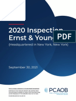 2020 Inspection Ernst & Young LLP: (Headquartered in New York, New York)