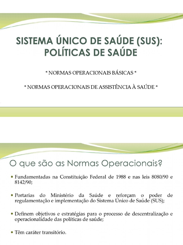 NOBs e NOAS | PDF | Promoção de saúde | Ciências da Saúde