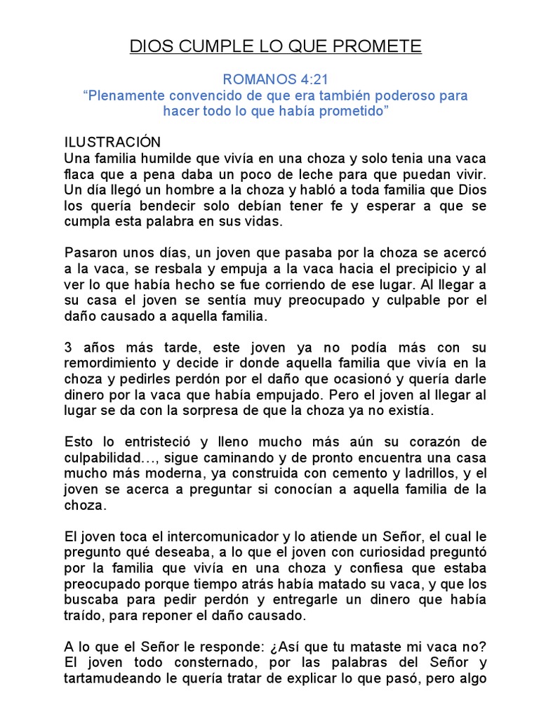 Dios Cumple Lo Que Promete | PDF | Abrahán | Dios
