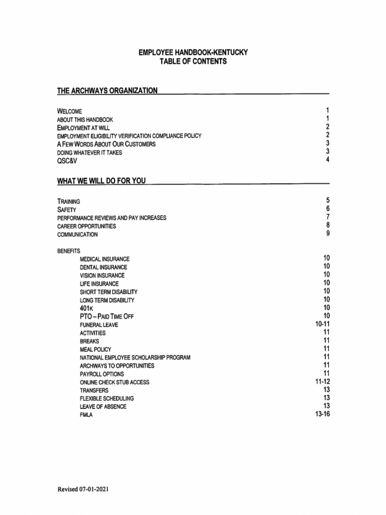 1625164763.0314574 Franchise Management Ky Employee Handbook Revised 07