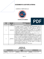 Procedimiento Auditoría Interna Grupal