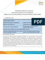 Syllabus Del Curso Políticas Públicas y Desarrollo Humano