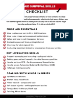 Skills You Need To Learn First Aid Survival Skills Checklist 1 1