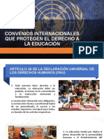 Convenios Internacionales Que Protegen El Derecho A La Educación