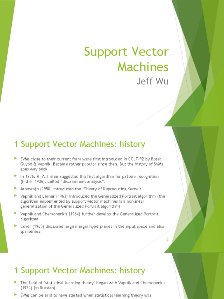 History and Mechanics of SVMs | PDF | Mathematical Analysis ...