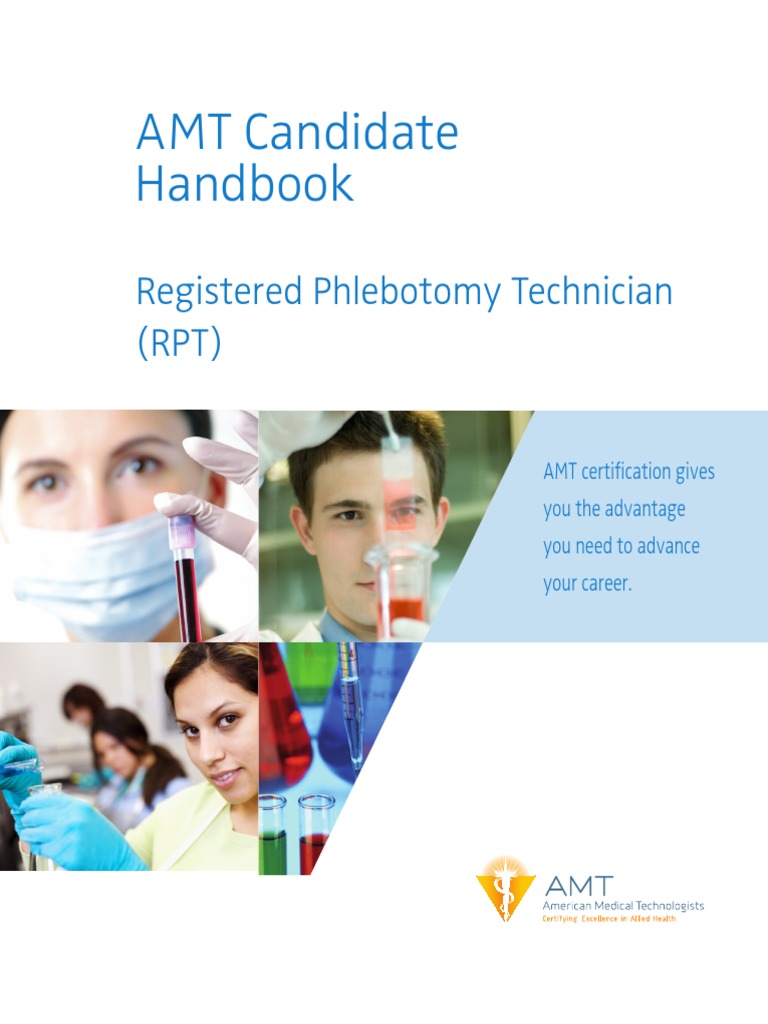 AMT Candidate Handbook Registered Phlebotomy Technician (RPT) PDF Test (Assessment