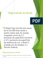 Evolução da regionalização do Brasil