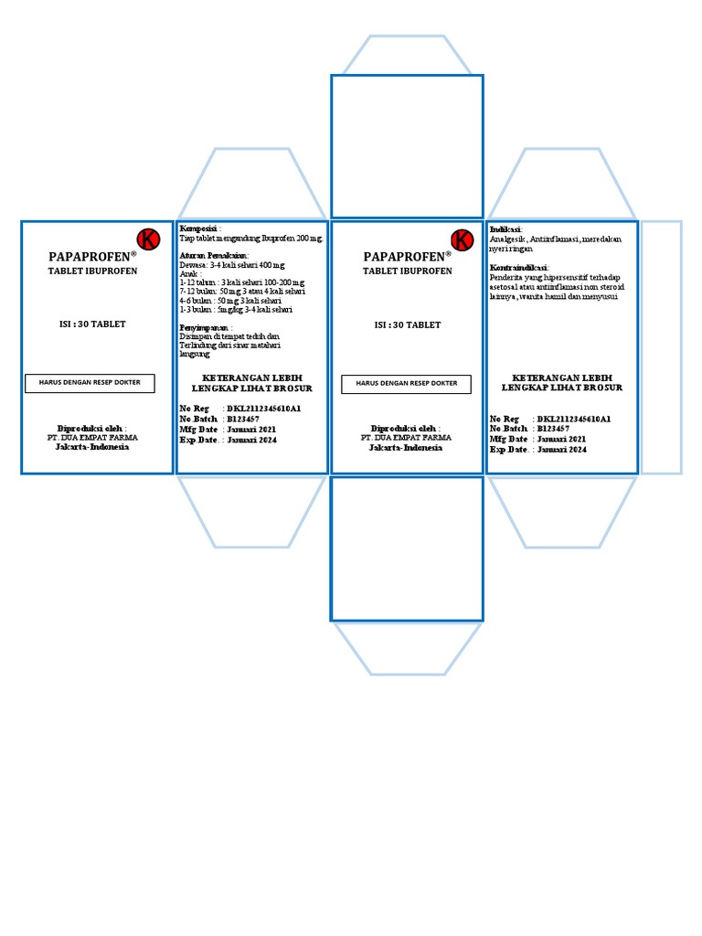Kemasan Tablet Ibuprofen GB | PDF