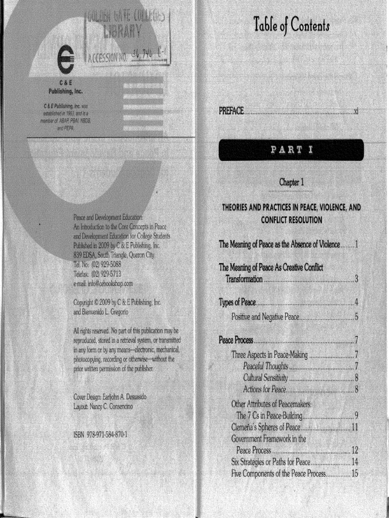 Peace Education Book | PDF