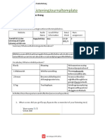 Extensivelisteningjournaltemplate: Nama: Turibius Dismas Areng Kelas: 2020 B NPM: 20102108