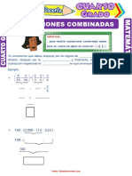 Operaciones Combinadas Con Números Decimales para Cuarto Grado de Primaria 1