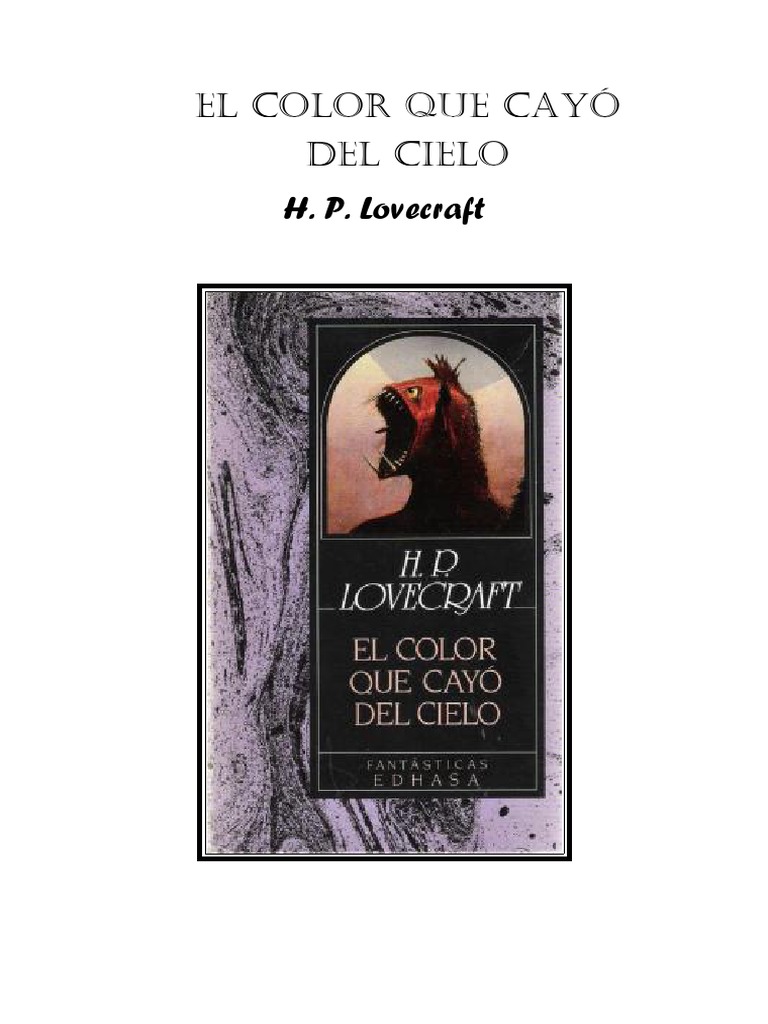 Howard Philips Lovecraft El Color Que Cayo Del CieloAZ Editores (1994) PDF Meteorito