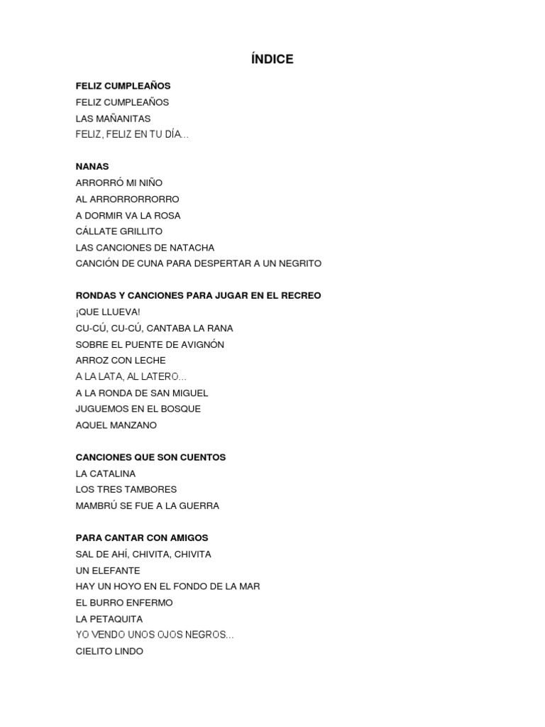 Cancionero Alumno Mayusculo 1 Cumpleanos