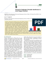 A New Method For Removal of Hydrogen Peroxide Interference in The Analysis of Chemical Oxygen Demand