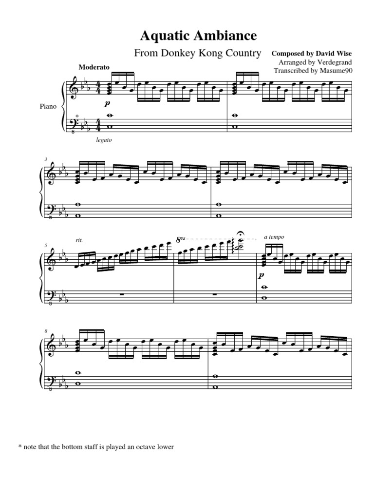 Aquatic Ambience Piano Compositions Musicales Des Sports