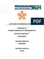 Actividad de Aprendizaje Sena Cuadro Comparativo "Indicadores de Gestión Logísticos"