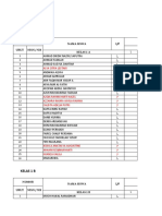 Kelas 1 A: Nomor Nama Siswa L/P Bulan ... 2021 Urut Nisn / Nis Tanggal Kelas 1 A