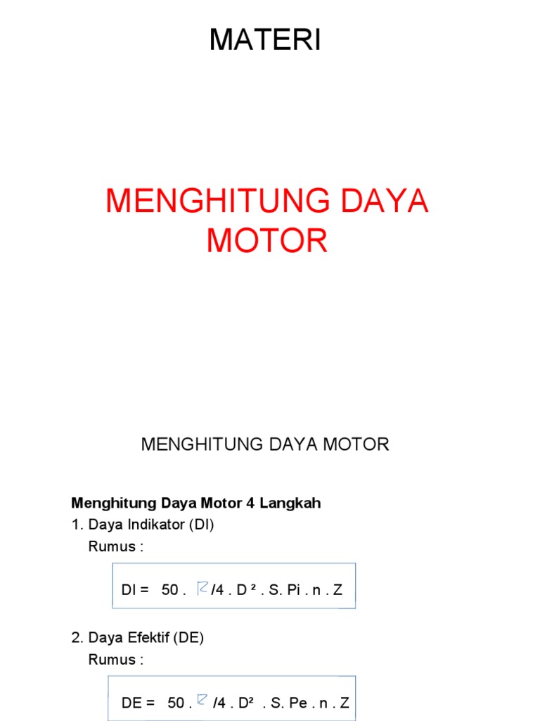Daya Motor | PDF