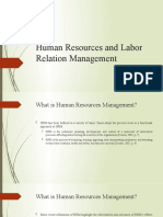 Human Resources Labor Relations
