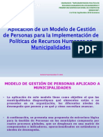 Aplicación de Un Modelo de Gestión de Personas para La Implementación de Políticas de Recursos Humanos en Municipalidades