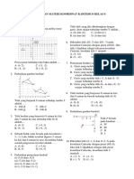 Soal Ulangan Materi Koordinat Kartesius Kelas 8