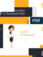 IV. Marketing Plan V. Production Plan
