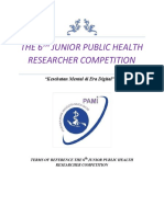 General Guidelines - 6th Junior Researcher Public Health Competition - 2021