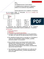 Guía de Multiplicaciones Cuarto Básico