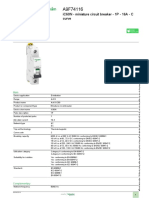 Bảng thông số sản phẩm: iC60N - miniature circuit breaker - 1P - 16A - C curve