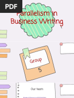 Paralelism in Business Writing