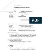 SEMANA 11 Modelo Informe Evaluación Psicométrica