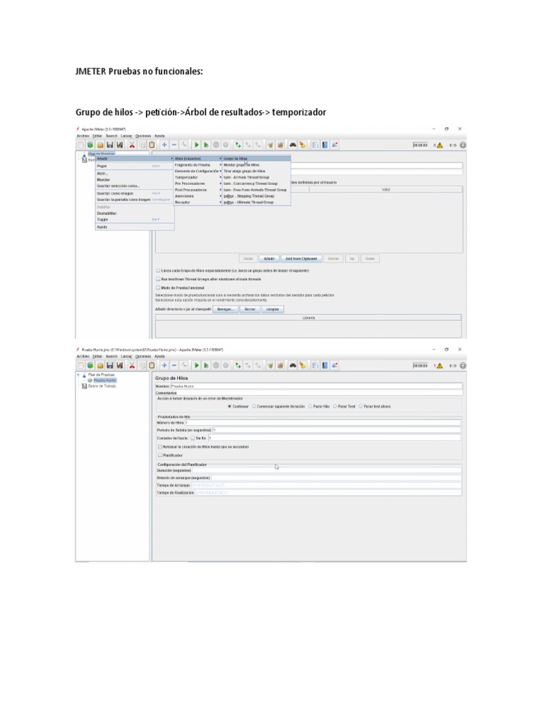JMETER Pruebas No Funcionales | PDF