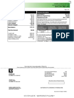 Summary of Account Activity Payment Information: TD Cash Visa Secured Card