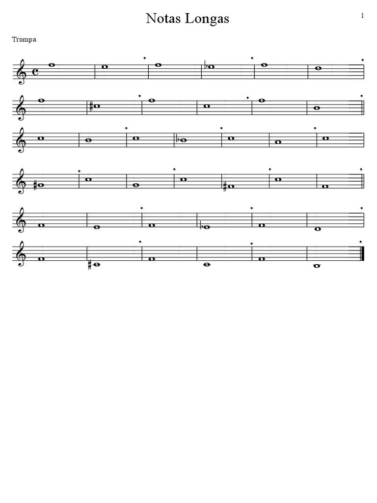 5 - Notas Longas (Trompa) | PDF