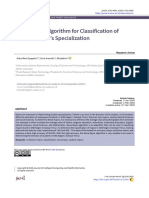 Naïve Bayes Algorithm For Classification of Student Major's Specialization